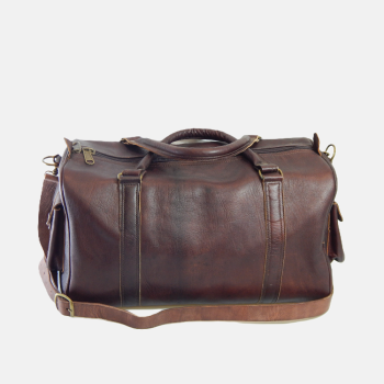 Sac de Voyage Cuir Traditionnel – Marron Foncé