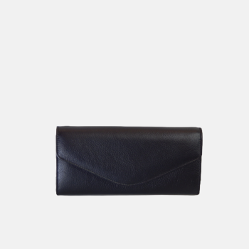 Portefeuille en Cuir Grainé - Noir