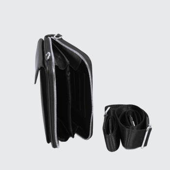 Smart Pochette Noir – Zipper Blanc