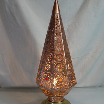 Lampe De Table Artisanale - Ajourée Colorée