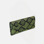 Portefeuille en Cuir Graine– Vert Serpent