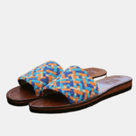 Sandales en Cuir Tressé Multicolore