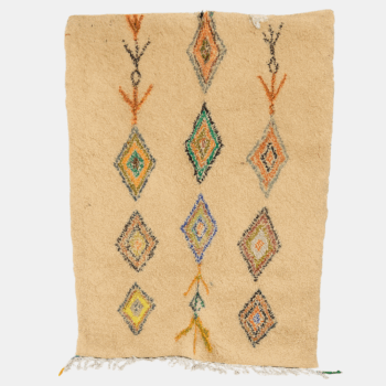 Tapis Berbère Beni Ouarain à losanges colorés