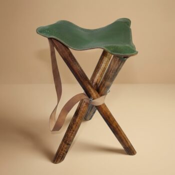 Trépieds bois & cuir Nomade Âme